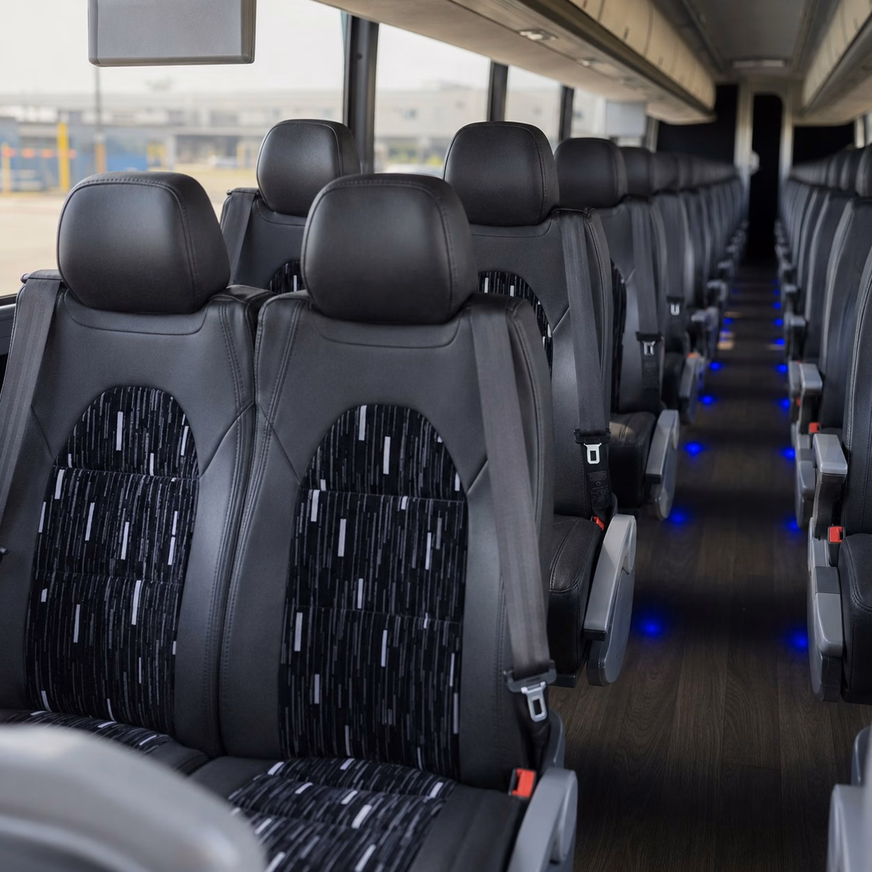 downey charter bus interior