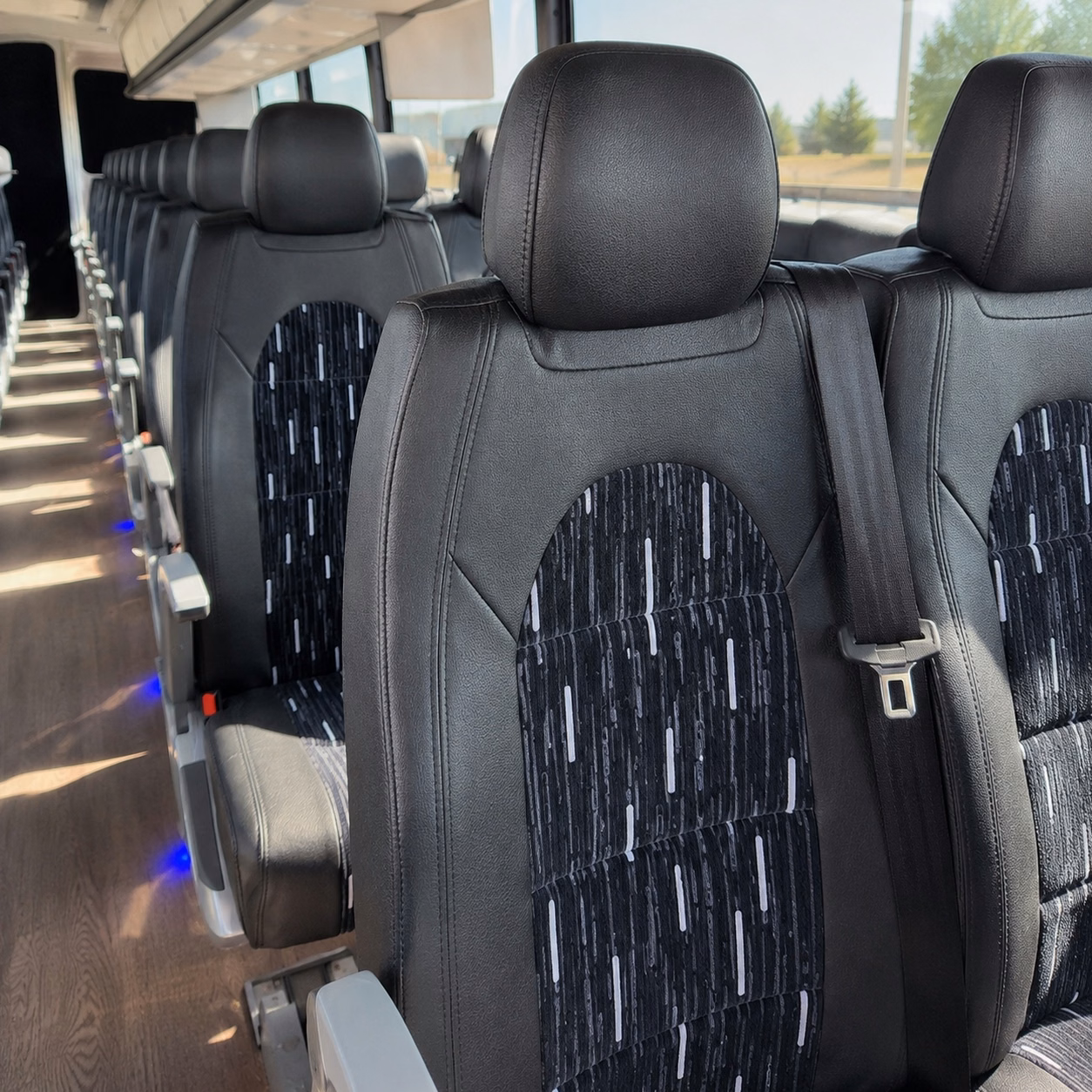 downey charter bus rental inside