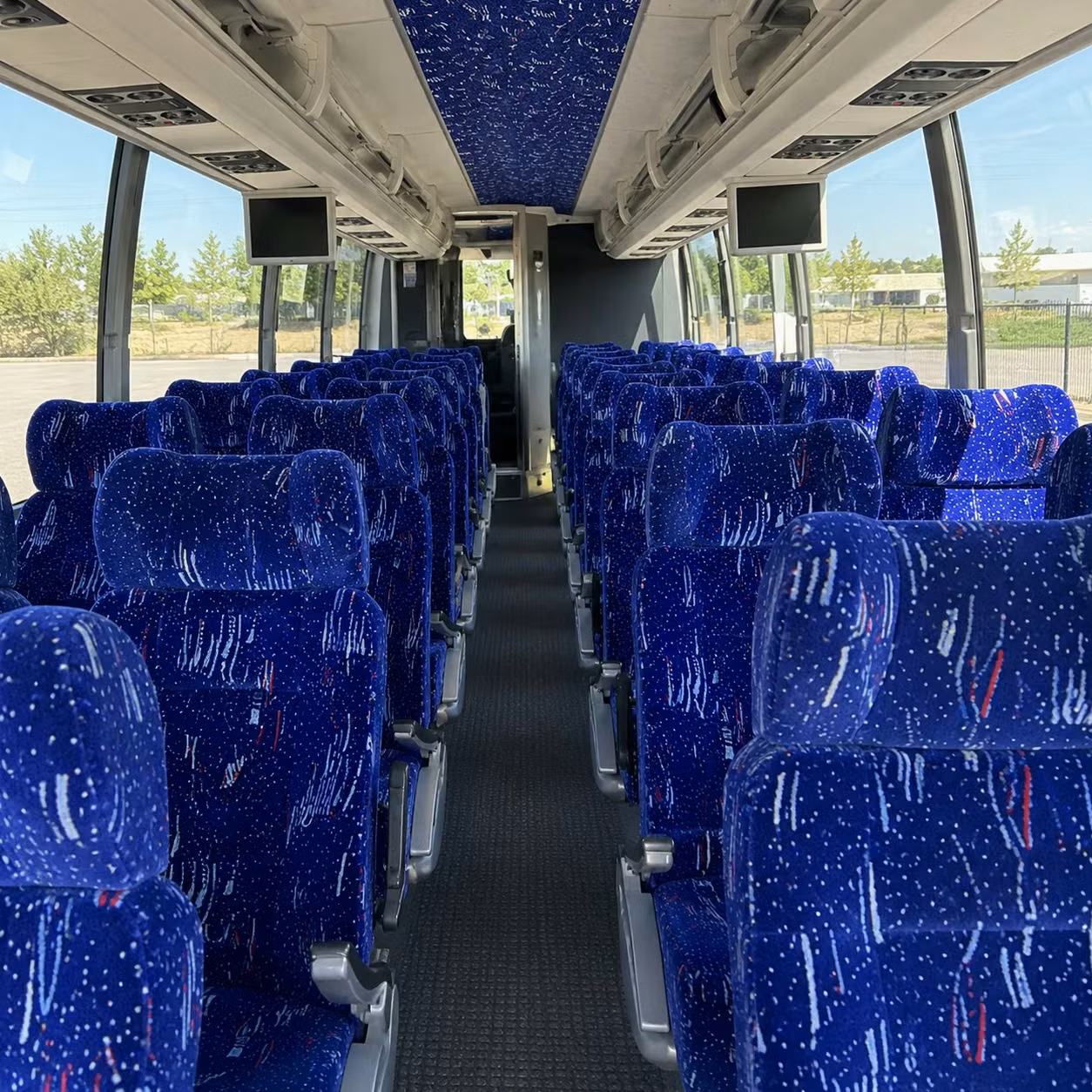 downey charter bus rental interior